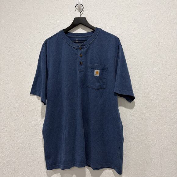 Carhartt Other - Carhartt Blue Button T-shirt Cotton Blend Size Xl